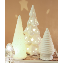 Porcelain Christmas Tree Tabletop Decor with LED Lights